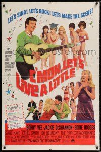 2t145 C'MON LET'S LIVE A LITTLE 1sh '67 Bobby Vee plays guitar for sexy teens!
