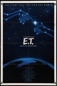 2t217 E.T. THE EXTRA TERRESTRIAL 1sh R85 Steven Spielberg classic, wonderful constellation art!