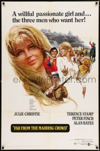 2t242 FAR FROM THE MADDING CROWD 1sh '68 Julie Christie, Terence Stamp, Finch, Schlesinger!