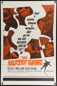 2t582 MURDER GAME 1sh '65 choose a weapon and go for the kill, you're it!