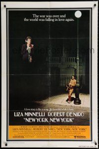 2t599 NEW YORK NEW YORK 1sh '77 Robert De Niro plays sax while Liza Minnelli sings!