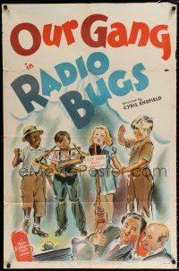 2t703 RADIO BUGS 1sh '44 Our Gang, Bobby Blake, Froggy Laughlin, Jane Burston, Buckwheat Thomas!