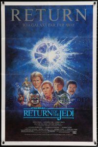 2t723 RETURN OF THE JEDI 1sh R85 George Lucas classic, Mark Hamill, Harrison Ford