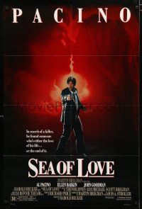 2t759 SEA OF LOVE DS 1sh '89 Ellen Barkin is either the love of Al Pacino's life or the end!