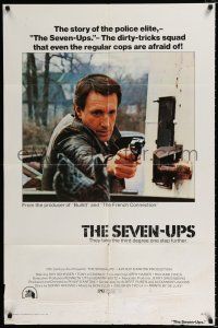 2t767 SEVEN-UPS 1sh '74 close up of elite policeman Roy Scheider pointing gun!