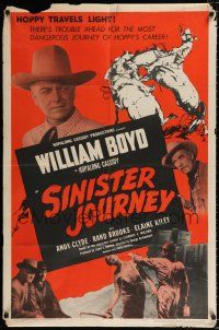 2t786 SINISTER JOURNEY 1sh '48 Boyd as Hopalong Cassidy in his most dangerous journey!