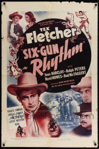2t788 SIX-GUN RHYTHM 1sh '39 Tex Fletcher, Joan Barclay, Sam Newfield western!