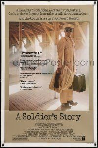 2t794 SOLDIER'S STORY 1sh '84 full-length image of World War II lawyer Howard E. Rollins