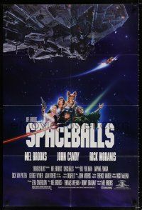 2t800 SPACEBALLS 1sh '87 best Mel Brooks sci-fi Star Wars spoof, John Candy, Pullman, Moranis