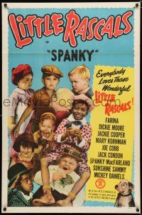 2t802 SPANKY 1sh R51 Our Gang, great montage of those wonderful Little Rascals!