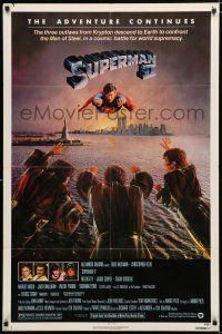 2t834 SUPERMAN II 1sh '81 Christopher Reeve, Terence Stamp, battle over New York City!