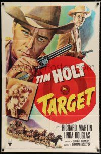 2t851 TARGET 1sh '52 cool images of Linda Douglas, Tim Holt , cowboy western!