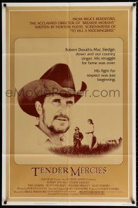 2t861 TENDER MERCIES 1sh '83 Bruce Beresford, great close-up portrait of Best Actor Robert Duvall!