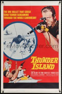 2t881 THUNDER ISLAND 1sh '63 written by Jack Nicholson, cool sniper with rifle image!