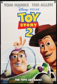 2t899 TOY STORY 2 int'l DS 1sh '99 Woody, Buzz Lightyear, Disney and Pixar animated sequel!