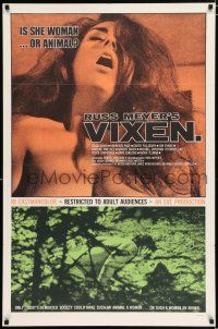2t935 VIXEN 1sh '68 classic Russ Meyer, close up of sexy naked Erica Gavin!