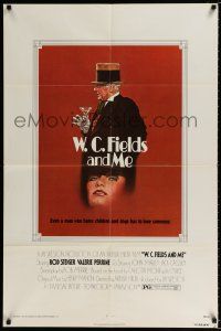 2t936 W.C. FIELDS & ME 1sh '76 Rod Steiger, Perrine, biography, great artwork holding cocktail!