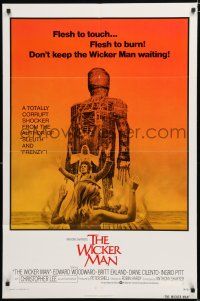 2t963 WICKER MAN 1sh '74 Christopher Lee, Britt Ekland, cult horror classic!