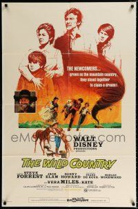 2t964 WILD COUNTRY 1sh '71 Disney, artwork of Vera Miles, Ron Howard and brother Clint Howard!