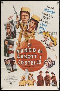 2t978 WORLD OF ABBOTT & COSTELLO Spanish/U.S. 1sh '65 Bud & Lou are the greatest laughmakers!