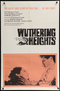 2t985 WUTHERING HEIGHTS 1sh R63 Laurence Olivier is torn with desire for Merle Oberon!