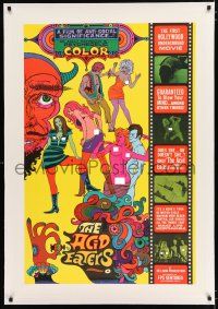 2w005 ACID EATERS linen 1sh '67 nude beach parties, LSD orgies & more, sexy psychedelic art!