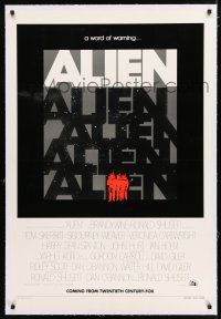 2w006 ALIEN linen teaser 1sh '79 Ridley Scott classic, a word of warning, ultra rare & different!
