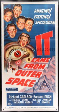 2w070 IT CAME FROM OUTER SPACE linen Aust 3sh '53 Jack Arnold classic 3-D sci-fi, cool artwork!