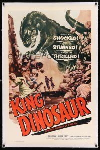 2w030 KING DINOSAUR linen 1sh '55 cool dinosaur image, mightiest prehistoric monster of all!