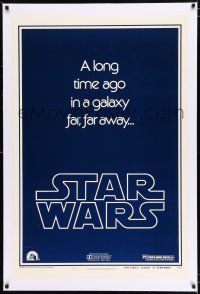 2w039 STAR WARS linen style B teaser 1sh '77 a long time ago in a galaxy far, far away...