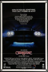 2x252 CHRISTINE 1sh '83 written by Stephen King, directed by John Carpenter, creepy car image!