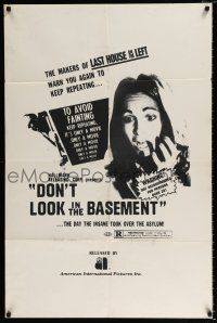 2x291 DON'T LOOK IN THE BASEMENT 1sh '73 psycho slasher, the day the insane took over the asylum!