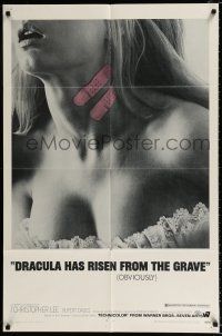 2x294 DRACULA HAS RISEN FROM THE GRAVE 1sh '69 Hammer, c/u of sexy girl with bandaids on her neck!