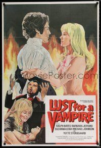 2x369 LUST FOR A VAMPIRE English 1sh '71 art of sexy devils in female bodies w/the kiss of death!