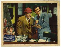 2x028 ABBOTT & COSTELLO MEET THE INVISIBLE MAN LC #7 '51 c/u of smoking detectives Bud & Lou!