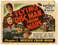 2x076 FLYING DISC MAN FROM MARS chapter 1 TC '50 Republic sci-fi serial, Menace from Mars!
