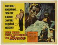 2x116 MAN WHO TURNED TO STONE TC '57 Victor Jory practices unholy medicine, cool horror art!