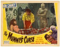 2x128 MUMMY'S CURSE LC #5 R51 bandaged monster Lon Chaney Jr. watches Virginia Christine in bed!