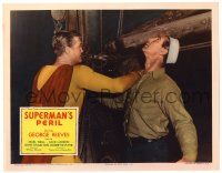 2x168 SUPERMAN'S PERIL LC '54 sailor watches superhero George Reeves holding ship's mast!