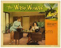 2x184 WASP WOMAN LC #5 '59 woman watches sexy Susan Cabot doing her nails at desk in office!