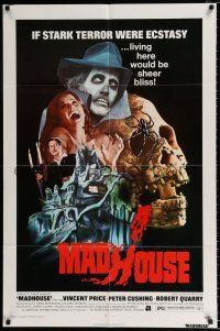 2x372 MADHOUSE 1sh '74 Price, Cushing, if terror was ecstasy, living here would be sheer bliss!