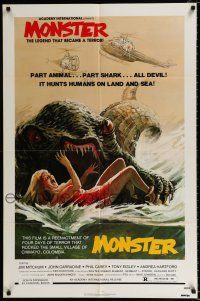 2x381 MONSTER 1sh '80 Mitchum, Carradine, Monstroid, the legend that became a terror!