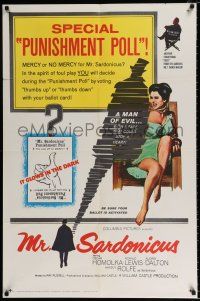 2x386 MR. SARDONICUS 1sh '61 William Castle, the only picture with the punishment poll!