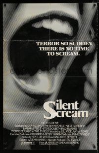 2x437 SILENT SCREAM 1sh '80 Barbara Steele, terror so sudden there is no time to scream!