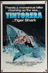 2x459 TINTORERA 1sh '77 Susan George, best monstrous killer tiger shark horror artwork!