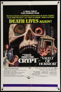 2x469 VAULT OF HORROR/TALES FROM THE CRYPT 1sh '73 creepy artwork from horror double-feature!