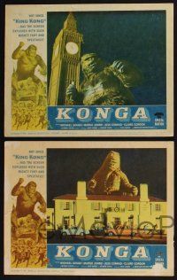 2x195 KONGA 8 LCs '61 great images of giant angry ape terrorizing city, not since King Kong!