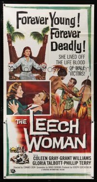 2y260 LEECH WOMAN 3sh '60 forever young female vampire lived off the life blood of male victims!