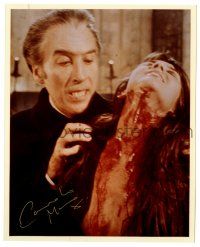 2y010 CAROLINE MUNRO signed color 8x10 REPRO still '80s she was bit by Christopher Lee as Dracula!