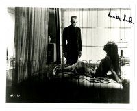 2y023 LUCILLE LUND signed 8x10 REPRO still '80s in bed by Boris Karloff from The Black Cat!